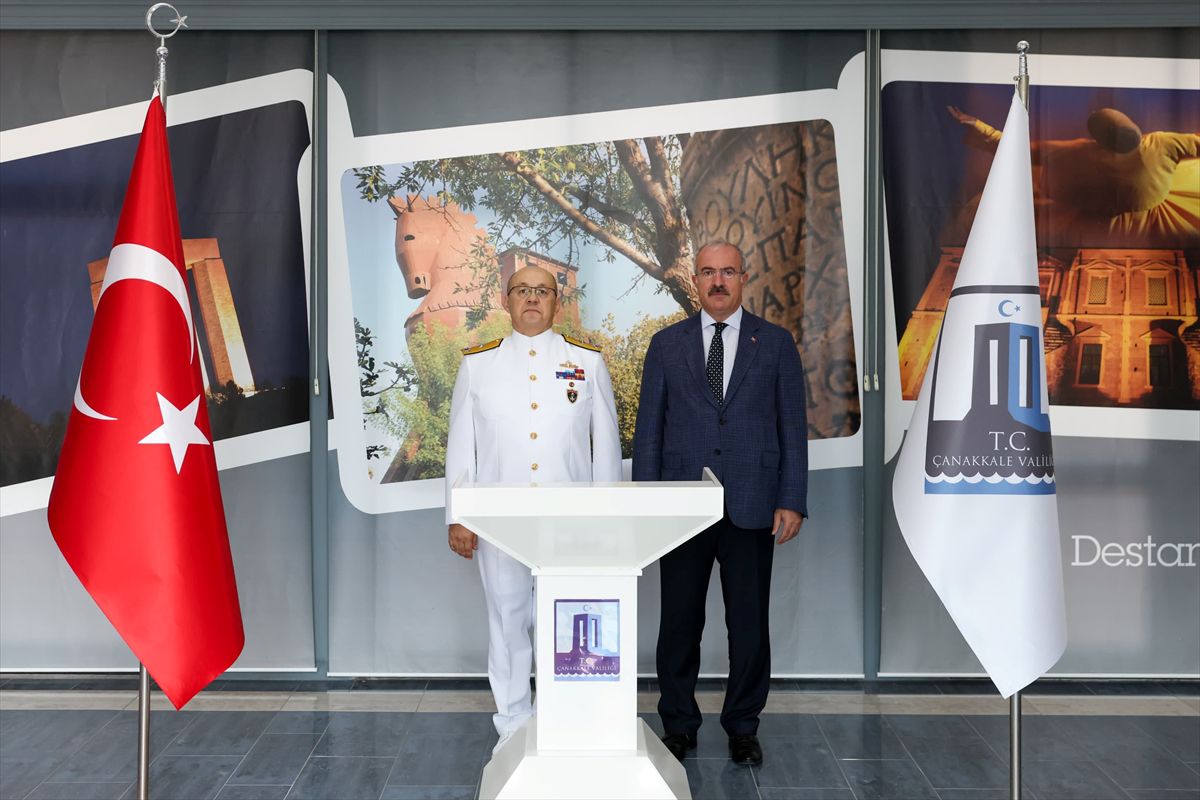 Çanakkale Valisi Ömer Toraman, Tuğamiral Birol Orak’ı Makamında Kabul Etti haber görseli